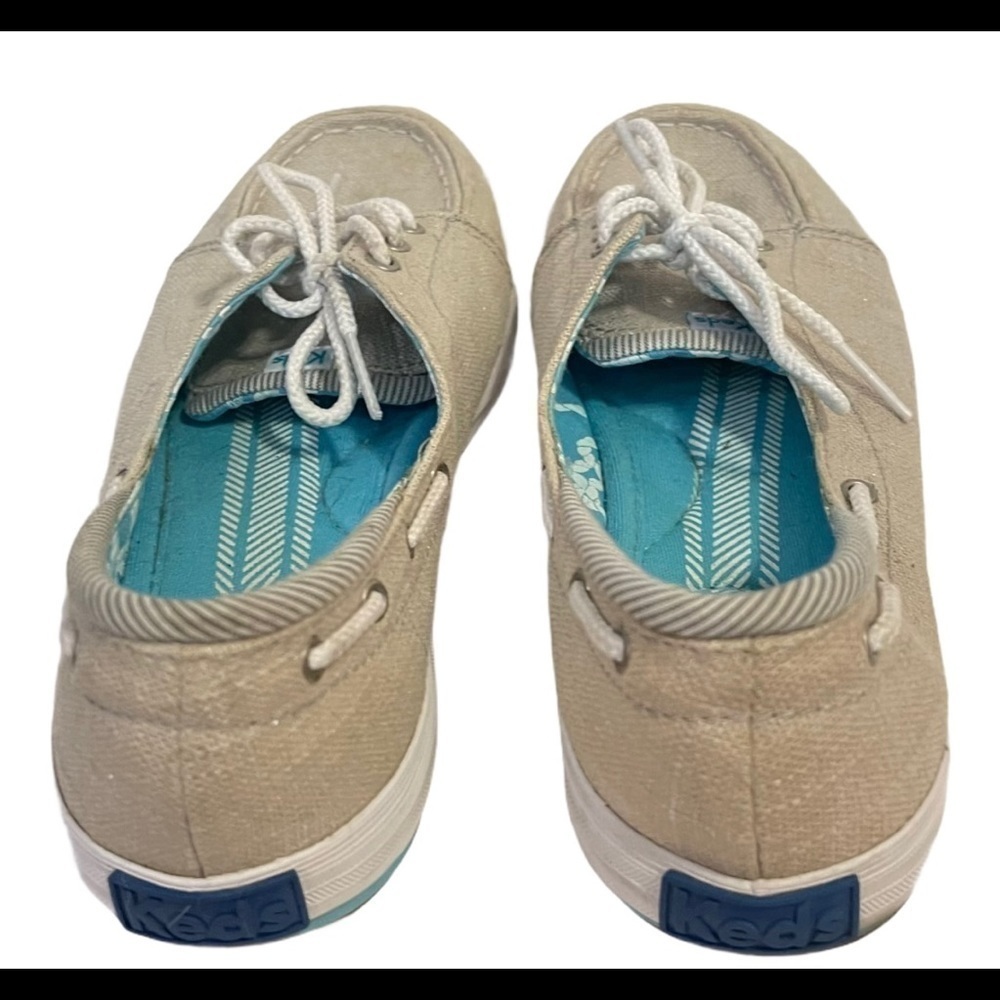 KEDS Ortholite Glimmer Linen Boat Shoe Loafer - Picture 4 of 5